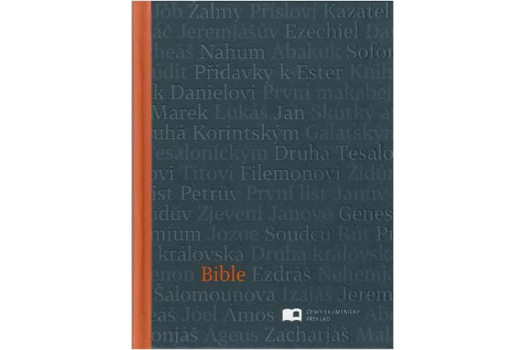 Bible ekumenická, malý formát, šedo-oranžová barva